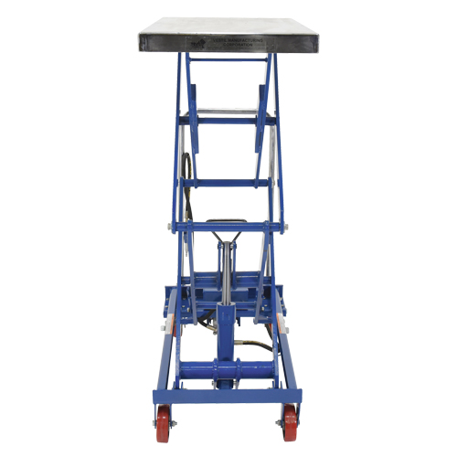 Pneumatic Hydraulic Scissor Lift Table, Steel, 35-1/2" L x 20" W, 800 lbs. Cap. The Estey Group