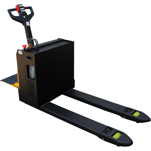 Fully Powered Electric Pallet Truck With  Stand-On Platform, 4500 lbs. Cap., 48" L x 30.25" W The Estey Group