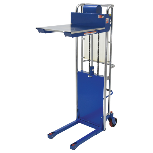 Hefti-Lift Load Stacker, Foot Pump Operated, 880 lbs. Capacity, 59" Max Lift The Estey Group