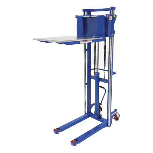 Hefti-Lift Load Stacker, Foot Pump Operated, 1500 lbs. Capacity, 63" Max Lift The Estey Group