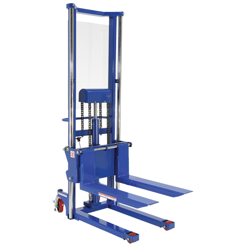 Hefti-Lift Load Stacker, Foot Pump Operated, 1500 lbs. Capacity, 63" Max Lift The Estey Group