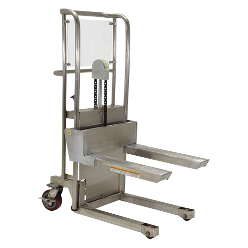 Hefti-Lift Load Stacker, Foot Pump Operated, 450 lbs. Capacity, 45-5/8" Max Lift The Estey Group