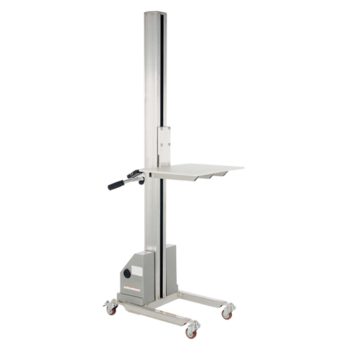 Quick Lift Stacker, Electric Operated, 125 lbs. Capacity, 72" Max Lift The Estey Group