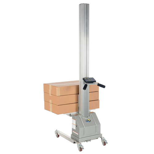 Quick Lift Stacker, Electric Operated, 125 lbs. Capacity, 72" Max Lift The Estey Group