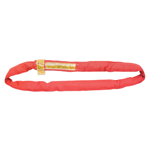Polyester Round Sling, Red, 3" W x 10' L, 14000 lbs. Vertical Load The Estey Group