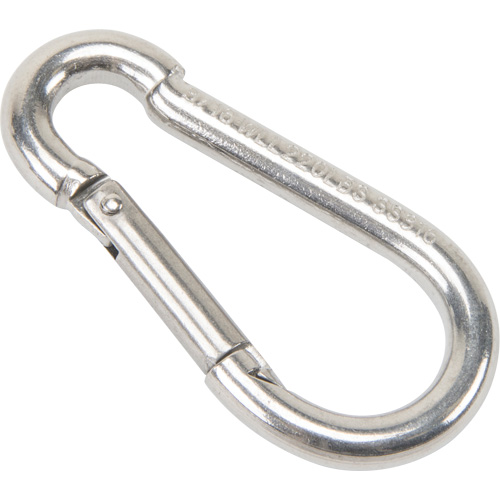 Stainless Steel Snap Hook, 220 lbs (0.11 tons) Working Load Limit, 3/16" Size, 5/16" Eye The Estey Group