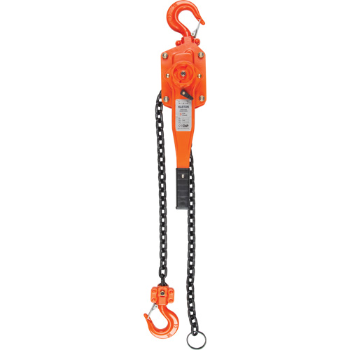Lever Hoist, 5' Lift, 1500 lbs. (0.75 tons) Capacity, Alloy Steel Chain The Estey Group