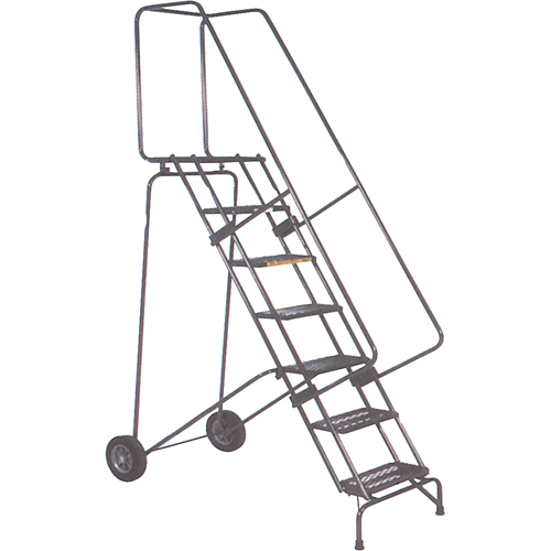 &eacute;chelles mobiles Fold-N-Store, 7 marches, Perfor&eacute;, Hauteur 70" The Estey Group