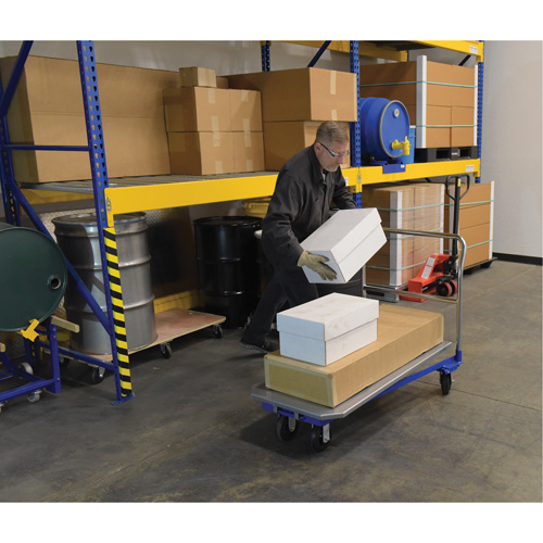 Platform Cart, 48" L x 24" W, 1500 lbs. Capacity, Mold-on Rubber Casters The Estey Group