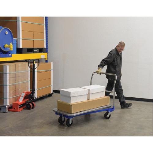 Platform Cart, 48" L x 24" W, 1500 lbs. Capacity, Mold-on Rubber Casters The Estey Group