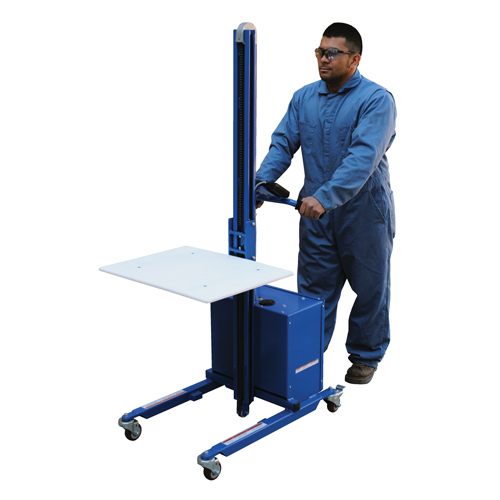 Gerbeur &agrave; plateforme &agrave; &eacute;l&eacute;vation rapide, M&eacute;canisme &eacute;lectrique, Capacit&eacute; de 175 lb, Levage max de 57" The Estey Group