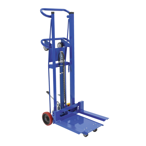 Platform Lift Stacker, Foot Pump Operated, 750 lbs. Capacity, 52" Max Lift The Estey Group