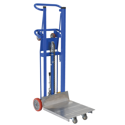 Hydra Lift Platform Stacker, Foot Pump Operated, 750 lbs. Capacity, 52" Max Lift The Estey Group