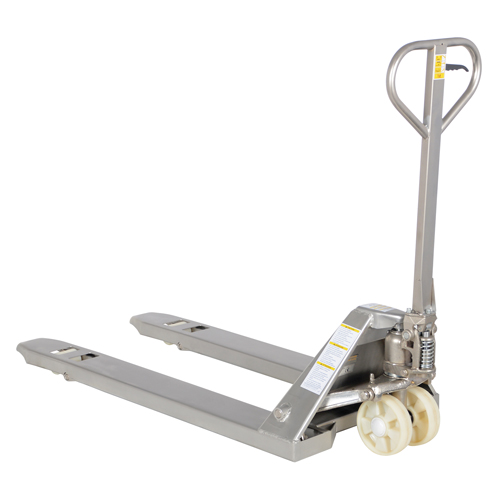 Transpalette, Acier inoxydable, 48" lo x 27" la, Capacit&eacute; 5500 lb The Estey Group