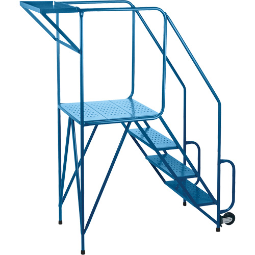 Mechanics/Maintenance Rolling Ladder, Steel, 4 Steps, 38" Platform Height The Estey Group