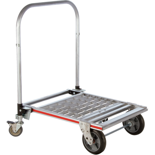 Four Wheel Folding Platform Truck, Aluminum, 750 lbs., 31" L x 23-1/4" W, 39" High The Estey Group