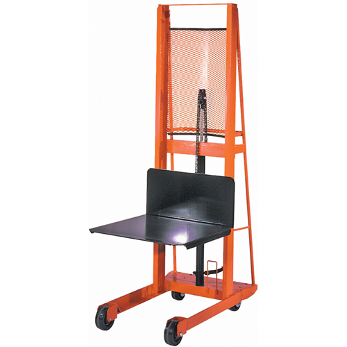Hydraulic Platform Lift Stacker, Foot Pump Operated, 1000 lbs. Capacity, 68" Max Lift The Estey Group