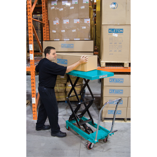 Heavy-Duty Hydraulic Scissor Lift Table, 27-1/2" L x 17-3/4" W, Steel, 330 lbs. Capacity The Estey Group