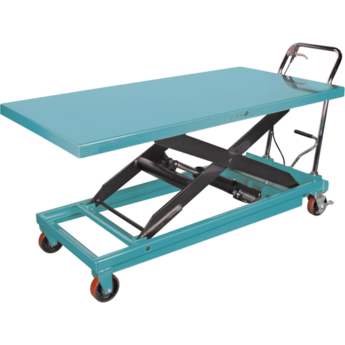 Heavy-Duty Hydraulic Scissor Lift Table, 63" L x 31-7/8" W, Steel, 1100 lbs. Capacity The Estey Group