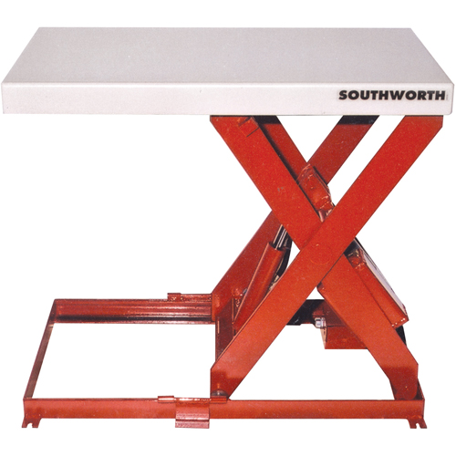 Scissor Lift Table, Steel, 36" L x 20" W, 550 lbs. Capacity The Estey Group