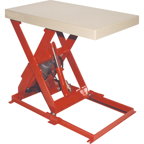 Scissor Lift Table, Steel, 36" L x 20" W, 1100 lbs. Capacity The Estey Group