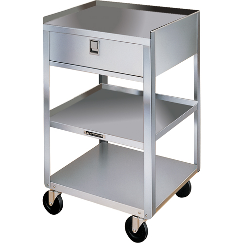 Stainless Steel Equipment Stands, 300 lbs. Capacity, Stainless Steel, 16-3/4" x W, 30-1/8" x H, 18-3/4" D, 1 Drawers The Estey Group