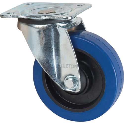 Blue Caster, Swivel, 5" (127 mm), Rubber, 400 lbs. (181 kg.) The Estey Group