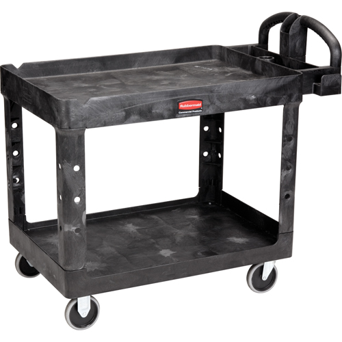 Heavy Duty Utility Cart - 4546-00, 2 Tiers, 26" x 33-1/4" x 55", 750 lbs. Capacity The Estey Group