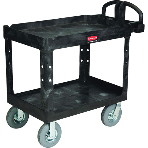 Heavy-Duty Utility Cart, 2 Tiers, 25-1/4" x 37-1/8 x 36-3/8", 500 lbs. Capacity The Estey Group