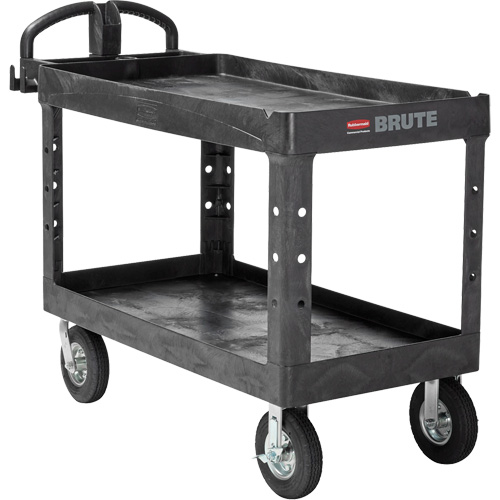 Chariot utilitaire robuste, 2 tiers, 25-1/4" x 33-1/4" x 55", Capacit&eacute; 750 lb The Estey Group