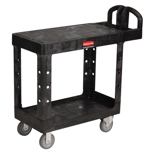 Flat Shelf Heavy Duty Utility Cart - 4505-00, 2 Tiers, 17-1/4" x 38-1/10" x 38-1/2", 500 lbs. Capacity The Estey Group