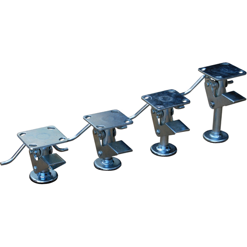 Floor Lock Brakes - Standard Duty, 6-13/16" Extended Height, 5-3/4" Retracted Height, Galvanized The Estey Group