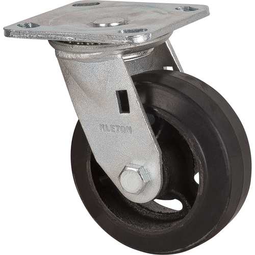 Mold-on Caster, Swivel, 5" (127 mm), Rubber, 440 lbs. (199 kg.) The Estey Group