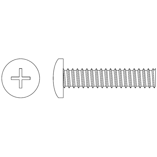 Pan Head Machine Screws, #6-32 x 1" L, Zinc Plated The Estey Group