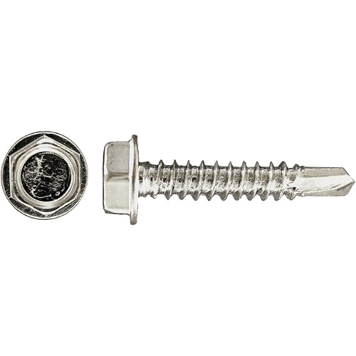 100-Piece Drill-X&reg; Hex HD Tapping Screws, #12 Dia., 1-1/4" L, Zinc Plated The Estey Group