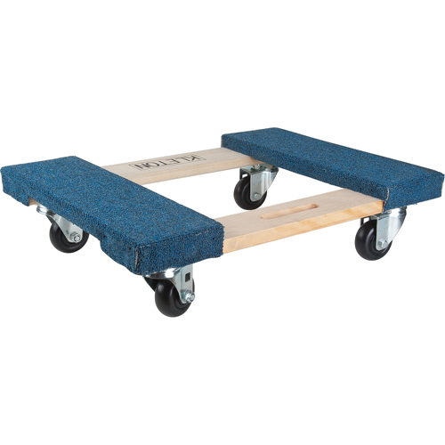 Socle roulant en bois dur &agrave; bouts avec tapis, Cadre en Bois, 18" la x 24" lo, Capacit&eacute; 1000 lb The Estey Group
