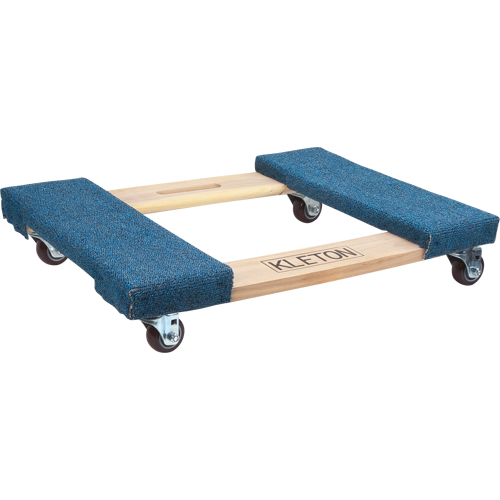Socle roulant en bois dur &agrave; bouts avec tapis, Cadre en Bois, 18" la x 24" lo, Capacit&eacute; 900 lb The Estey Group