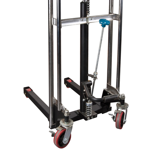 Hydraulic Platform Lift Stacker, Foot Pump Operated, 880 lbs. Capacity, 60" Max Lift The Estey Group