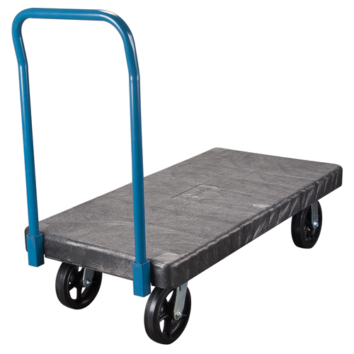 Chariots &agrave; plateforme en plastique, 48" lo x 24" la, 2000 lb cap, Roues Caoutchouc moul&eacute; The Estey Group