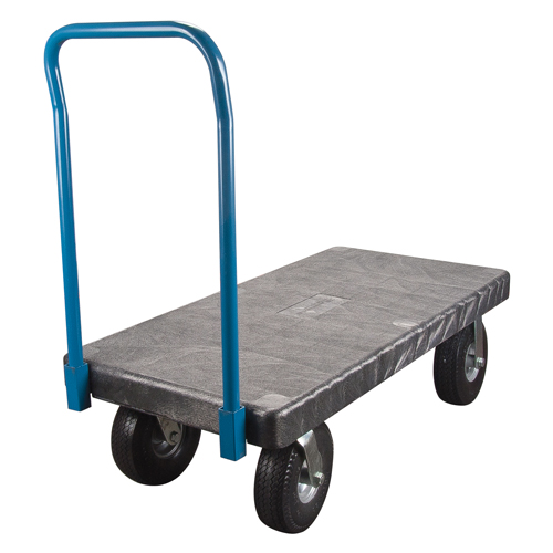 Chariots &agrave; plateforme en plastique, 60" lo x 30" la, 1200 lb cap, Roues Pneumatique The Estey Group
