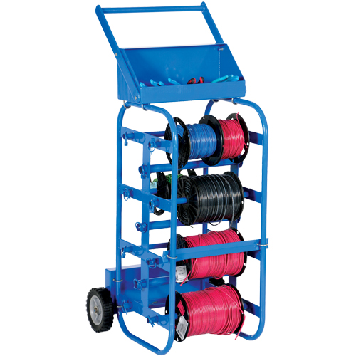 Chariot portatif pour mat&eacute;riaux bobin&eacute;s, Acier, 11 Montants, 19-1/2" la x 43-1/4" h x 17-1/2" p, Capacit&eacute; de 150 lb The Estey Group