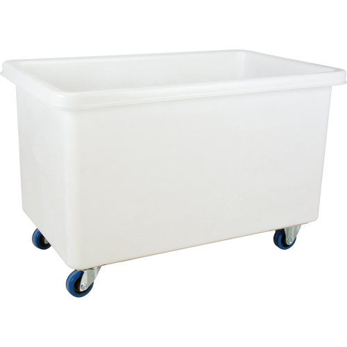 Chariot-caisse &agrave; parois droites, Poly&eacute;thyl&egrave;ne blanc, 46" lo x 28" la x 31" h, Volume 14 pi³, Capacit&eacute; 600 lb The Estey Group