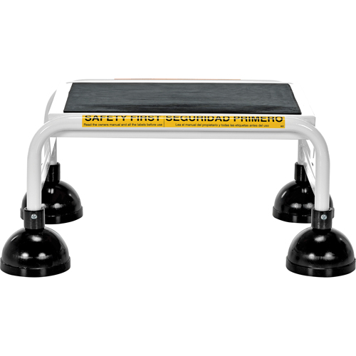 Stop-Step Ladders, 1 Steps, 16" Step Width, 9-9/16" Platform Height, Steel The Estey Group