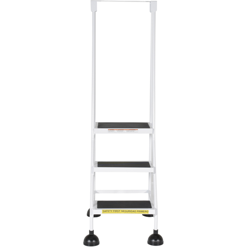 Stop-Step Ladders, 3 Steps, 16" Step Width, 28-11/16" Platform Height, Steel The Estey Group