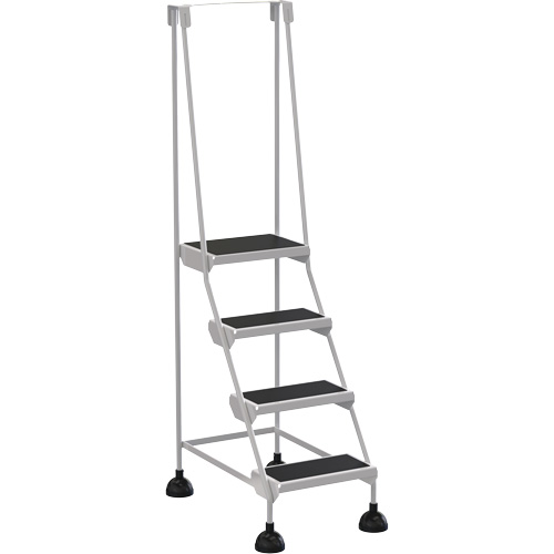 Stop-Step Ladders, 4 Steps, 16" Step Width, 38-3/16" Platform Height, Steel The Estey Group