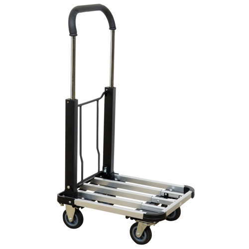 Folding Handle Platform Truck, Aluminum, 300 lbs., 28" L x 16" W, 37.75" High The Estey Group