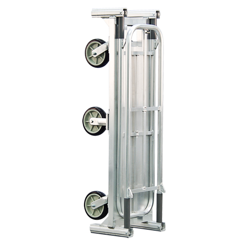 Aluminum U-Boat Folding Bulk Delivery Cart, 18" W x 61" L, 1200 lbs. Cap., Polyurethane Wheels The Estey Group