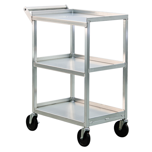 Utility Cart, 3 Tiers, 16-1/2" W x 39" H x 27-3/4" D, 350 lbs. Capacity The Estey Group