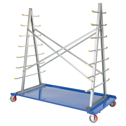 Chariot &agrave; cadre en A pour barres et tuyaux, Acier, 36-3/4" la x 73-3/4" p x 72-1/2" h, Capacit&eacute; de 2000 lb The Estey Group
