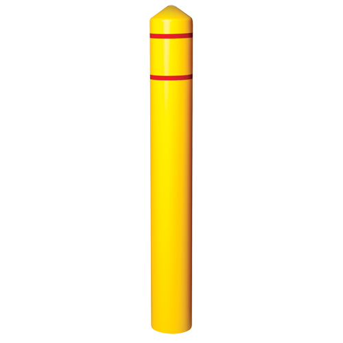 Enveloppe lisse pour butoir avec bandes r&eacute;fl&eacute;chissantes, 8" dia. x 56" l, Jaune The Estey Group